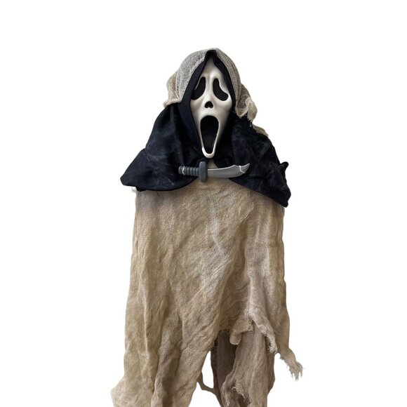 VTG Fun World Scream Ghost Face Mask Hanging Halloween Decoration 1990s 24" - Picture 3 of 5
